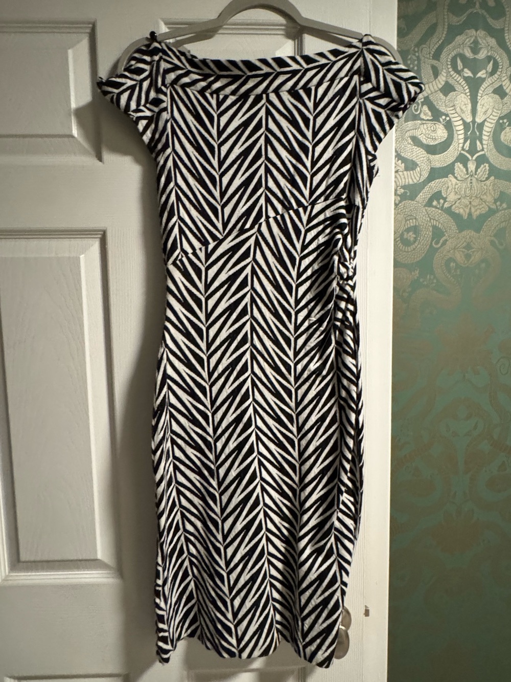 Diane Von Furstenberg Black and White Geometric Dress